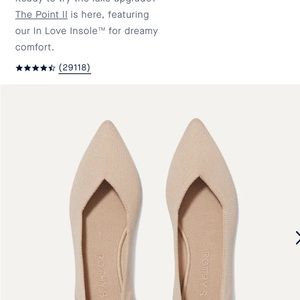 Rothy's the Point II size 10 in Ecru